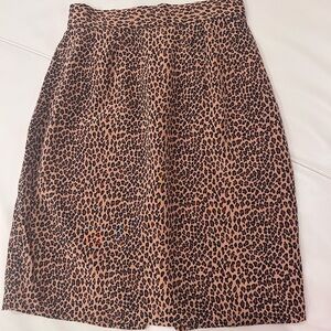 Allison Taylor Brown Leopard A-Line Skirt